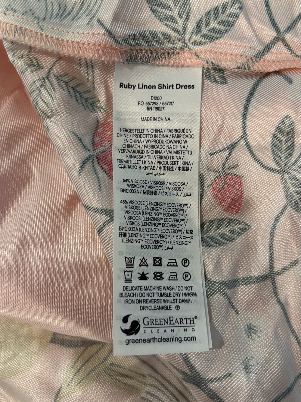 Boden Pink Floral Print Button-Front Dress - Picture 4 of 4